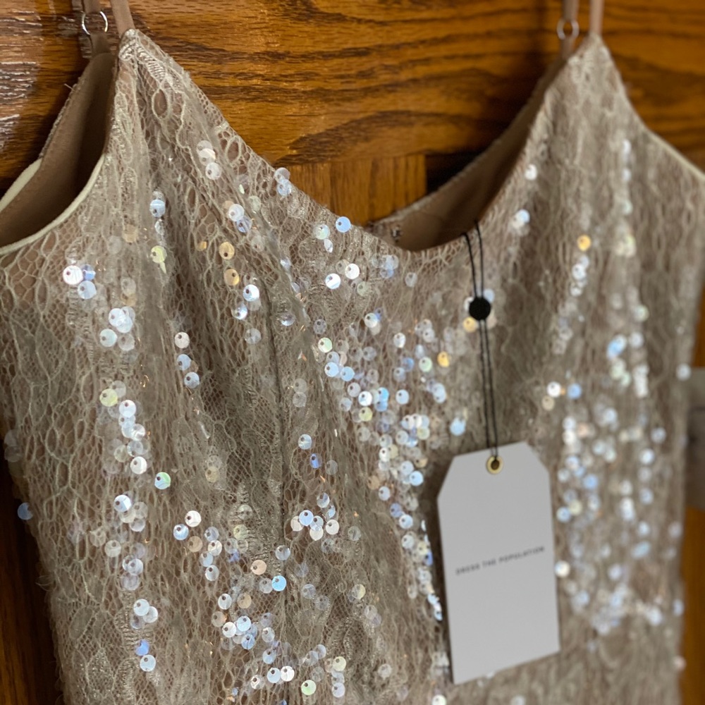 NWT DRESS THE POPULATION Fit & Flare Dress - M - Picture 12 of 14